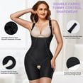 thumbnail image 6 of Irisnaya Waist Trainer Bodysuit for Women Shapewear Tummy Control Full Body Shaper High Waist Open Bust Butt Lifter Thigh Slimmer Corset(Black Medium), 6 of 7