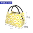 thumbnail image 2 of Fotbe Daisies Flowers Bolsa Térmica Portátil con Estampado, Bolsa de Entrega de Alimentos Aislada, Bolsa Reutilizable de Gran Capacidad para Comidas y Supermercado, 2 of 6
