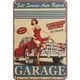 thumbnail image 1 of Placa Metal Vintage Belleza Y Coches Pared Pintura Hierro Rectangular 20x30cm, 1 of 9