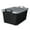 Black, Gray, variant on Life Story 55 Qt Stackable Storage Bin, Heavy Duty Lidded Container, Black/Yellow, 12 Pack