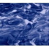 OCEANSIDE STAINED/FUSING GLASS SHEETS - NAVY BLUE/WHITE WISPY FUSIBLE (Small 8" x 12")