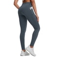 thumbnail image 2 of baleaf Women's Thermal Warm Winter leggings Fleece lined Pants Waterproof High Waisted with Pockets Outdoor Workout Running Tights Dark Gray L, 2 of 7