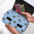 thumbnail image 7 of Hirioo Corgi Dog for Large Grid Mesh Pencil Case with Zipper Stationery Organizer Case, 7 of 7