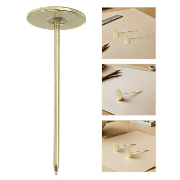 BESTYASH Heavy Duty Tacks for Walls Thick Decorative Thumb Tacks in Golden for Home 50 Pcs