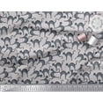 thumbnail image 2 of Soimoi Gray polyester Crepe Fabric Cat Animal Print Fabric by the Yard 42 Inch Wide, 2 of 3