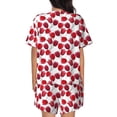 thumbnail image 6 of Susaid Tulips Flowers Print Women's Pajama Set, Button-Up Sleepwear with Elastic Waist Shorts, Perfect for Lounging, Yoga, Beach, and Casual Wear-XX-Large, 6 of 7