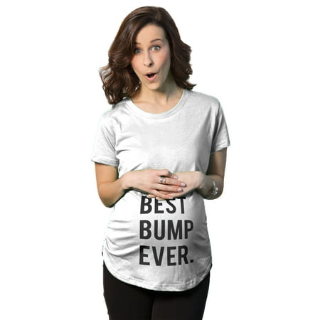 Maternity Best Bump Ever Tshirt Funny Pregnancy Proud Announcement (Best Snacks For Pregnant Women)