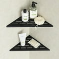 thumbnail image 2 of 10 in Matte Black Corner Wall Shelf Set of 2, Floating Corner Shelves for Wall, 304 Stainless Steel Shower Storage Shelves for Bathroom, No Drilling, 2 of 8