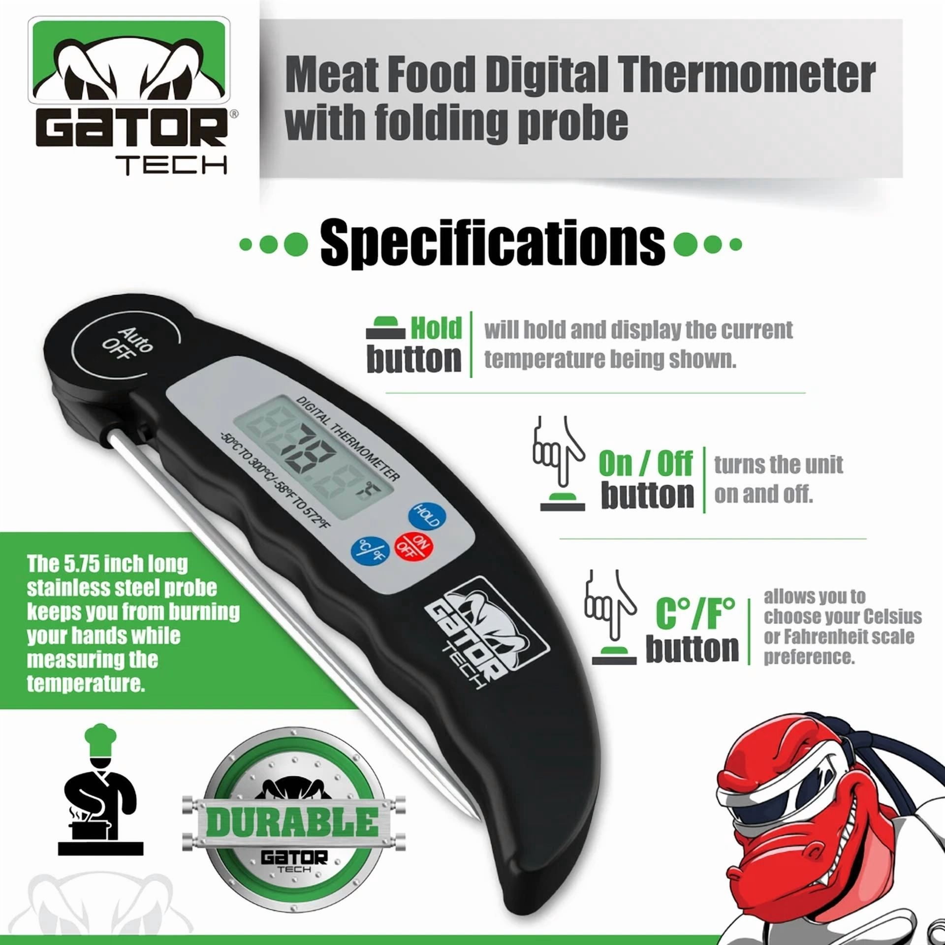 CRESTIN- Meat Food Thermometer Digital Fast Instant Read For Cooking Bbq Grill Kitchen