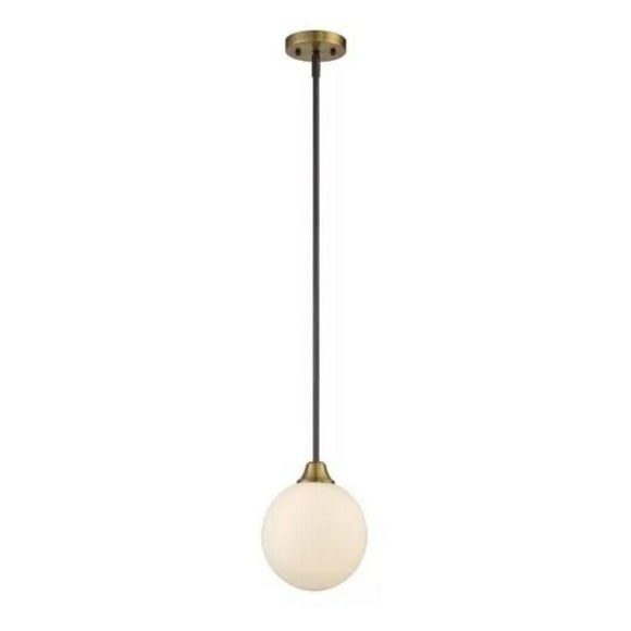 Suspension en fer et verre blanc. éclairage de plafond