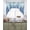 CornFlowerBlue, variant on Black Grey Vintage Swag Kitchen Curtains Sets for Windows 24 Inch Length, Retro Abstract Art Short Window Curtain Panels Swags Valances and Tiers 3 Piece Set for Cafe/Dining Room
