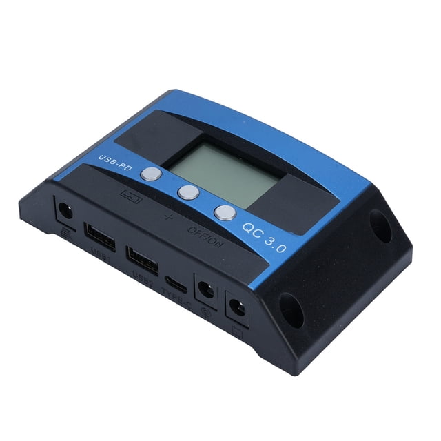 Contrôleur Solaire, Régulateur de Panneau Solaire 12V 24V avec Affichage LCD Fonction de Protection Multiple, Contrôleur Solaire pour Améliorer l'Efficacité de l'Utilisation de l'Énergie