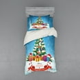 thumbnail image 2 of Ambesonne Christmas Bedding Set 4 Pcs, New Year Theme Boxes, Queen, Multicolor, 2 of 3