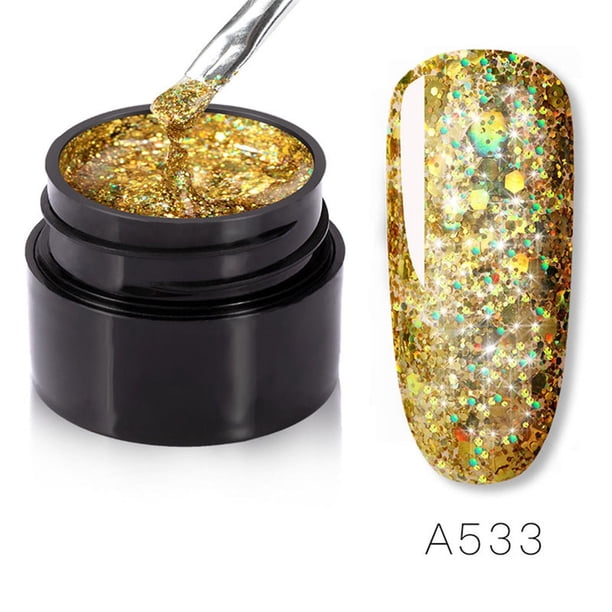 Gel de diamante brillante de larga duración de 5 ml para diseño de uñas, lámpara LED/UV, pasta para uñas