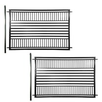 ALEKO Barcelona Style Garden Yard Steel 16 feet Fence Set of 2 Panels Black