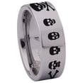 thumbnail image 3 of Crossbones Tungsten Carbide Ring, 3 of 9