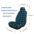 thumbnail image 2 of Goofa Blue Black Plaid Printed Car Seat Covers, Automotive Seat Covers for Cars Trucks and SUVs, Quick Setup Universal Fit Elastic Seat Covers-2 PCS, 2 of 6