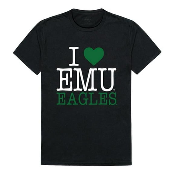 W Republic Products 551-295-BLK-01 Eastern Michigan University I Love T-Shirt, Black - Small