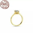thumbnail image 7 of 925 Leaf Yellow Gold Plated CZ Ring 925 Sterling Silver Luxury Fashion Jewelry, 7 of 7