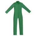 thumbnail image 3 of Raenseen Kids Boys Girls Full Length Bodysuit Unitards Spandex Zentai Costumes Gymnastics Leotard Green L, 3 of 8