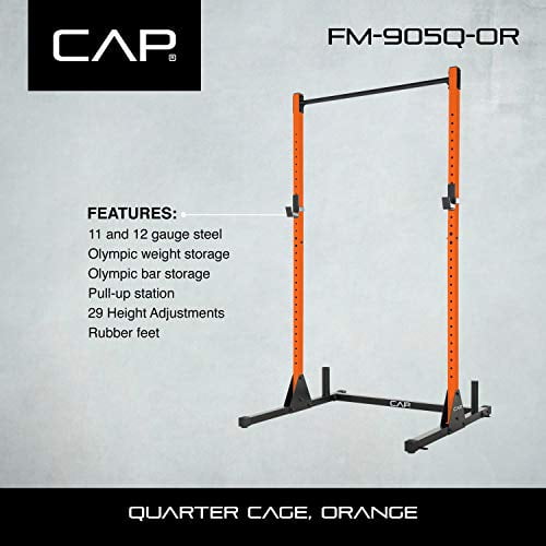 Cap barbell orange cap exercise power rack hotsell