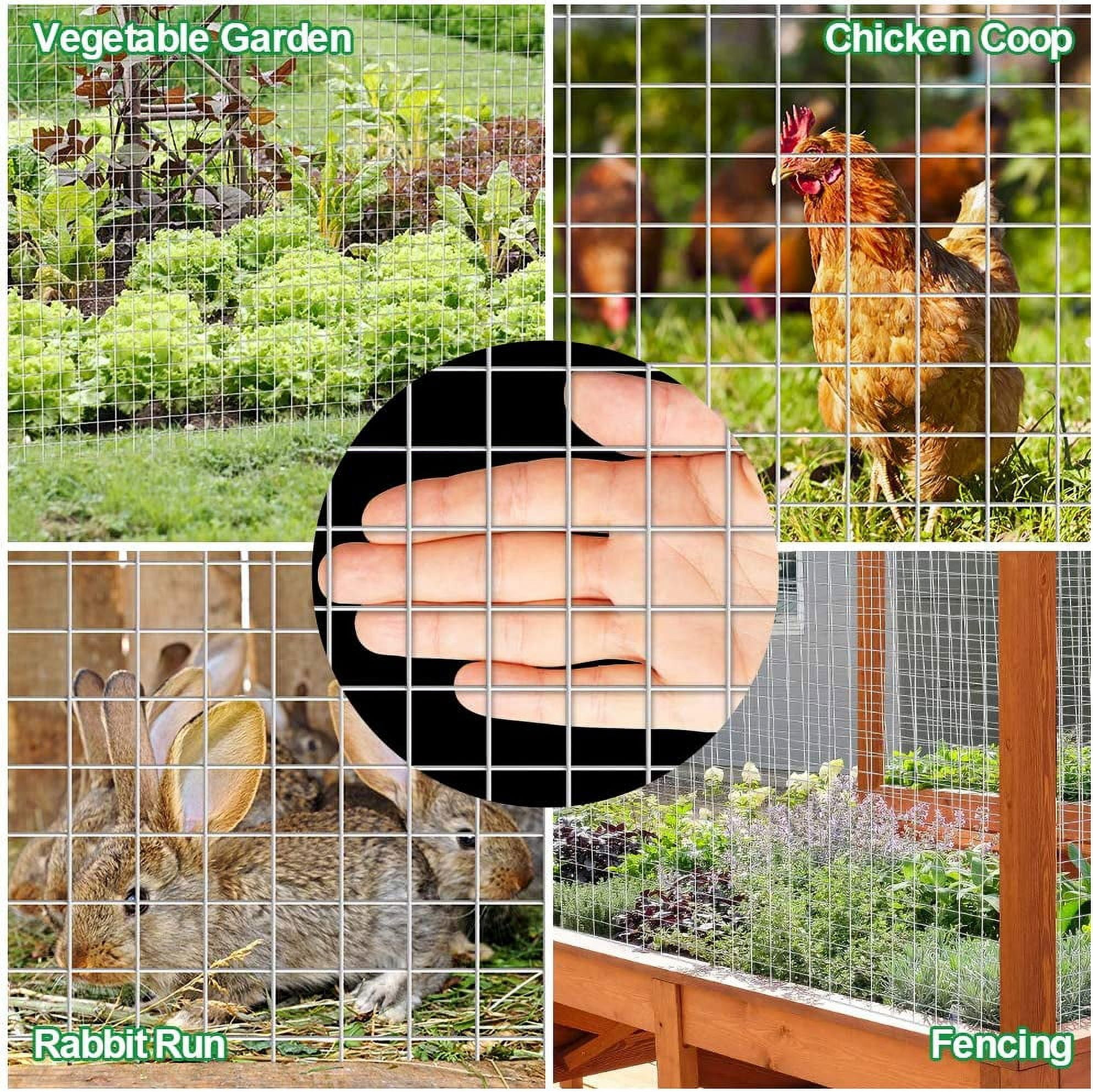 1/4 Inch Hardware Cloth - 48" X 100 Ft Roll, 23 Gauge Galvanized Wire Mesh For Chicken Coops, Gardens, Fencing