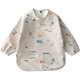 thumbnail image 1 of Full Sleeved Bib - Baby & Toddler Waterproof Smock with Tug-Proof Closure-Beige-M, 1 of 4