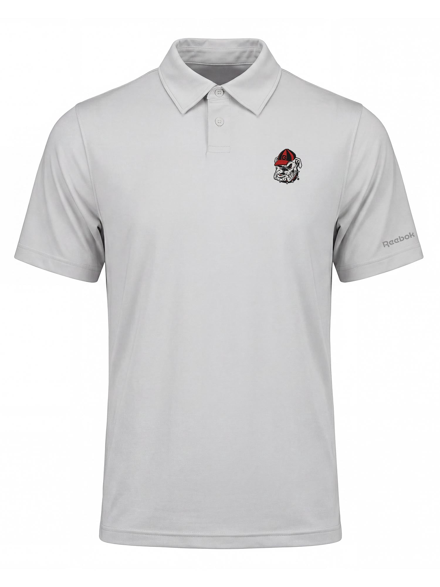 Georgia Bulldogs Reebok Mens Gray Short Sleeve Polo Shirt
