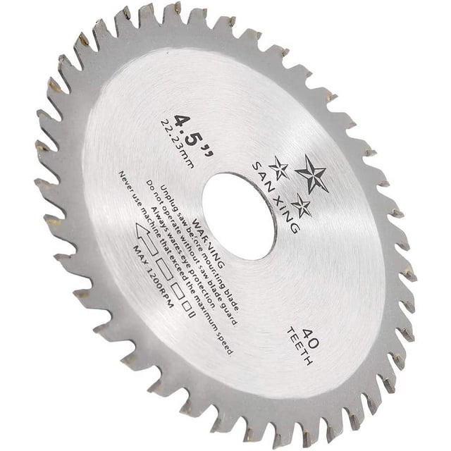 Hoja de sierra circular Dinheiro de 115 mm con 40 dientes, disco de amoladora de 115 mm para cortar madera, disco de corte de madera para amoladora angular, diámetro interior de 22,2 mm (estilo 1)
