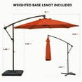 thumbnail image 5 of JUSTLET 10' Outdoor Hanging Offset Cantilever Umbrella with Rotating Function for Patio (No Base) ，Orange, 5 of 15