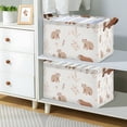 thumbnail image 2 of Yayeee Foldable Storage Basket for Shelves with Handles Waterproof Cloth Bins, Gray Bears, 2 of 7