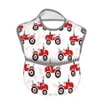 thumbnail image 2 of Hirioo Red Wheeled Tractors for Baby Waterproof Pocket Bib Adjustable Closed for Babies Toddlers with Large Pocket 6-24Months, 2 of 8
