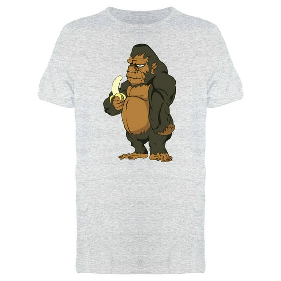 Cool Gorilla Eating Banana Tee Men's -Image by Shutterstock