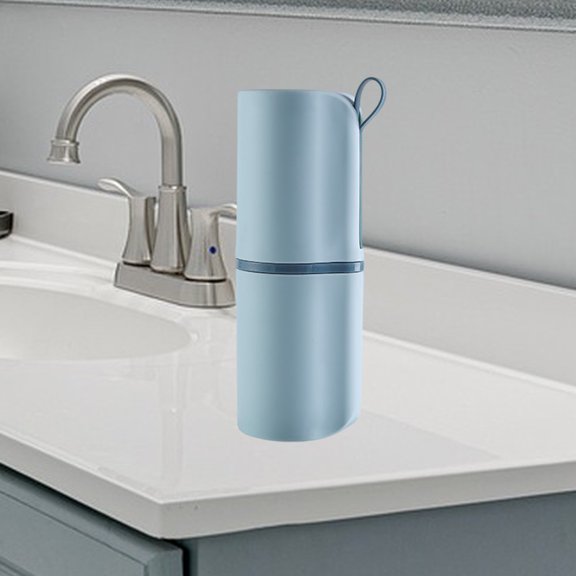 Mouthwash Cup with Handle Portable Rinse Cup for Travel and Daily Oral Care,Ergonomic Brushing Cup for Youngsters and Adults,Non Slip Toothpaste Holder for Bathroom Sink and Dormitory Essentials