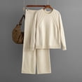 thumbnail image 2 of Womens 2 Piece Sweater Sets Usmixi Lounge Sets for Women Winter Soft Knitted Pullover Sweater and High Waist Wide Leg Long Pant Suits Casual Solid Loungewear Set, 2 of 3