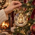 thumbnail image 4 of Cififendec Christmas Nativity Ball Ornament, Built in Warm Light Vivid 3D Nativity Scene Transparent Round Bauble for Xmas Tree Holiday Styling, 3.15", 4 of 8
