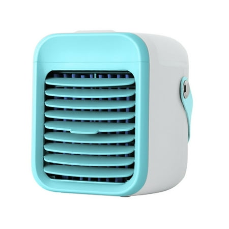 

Njspdjh Air Cooler Portable Air Conditioner Fan Rechargeable Evaporative Air Conditioner Fan with 3 Speeds 7 Colors Cordless Personal Air Cooler with Handle for Home Office and Room ABS +PC Mini