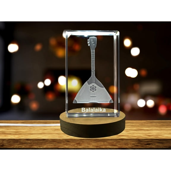 Balalaika 3D Engraved Crystal 3D Engraved Crystal Keepsake/Gift/Decor/Collectible/Souvenir