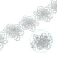 thumbnail image 4 of Cinta de flores Uxcell de 1 yarda, paquete de 3, cinta de encaje floral con borde de perlas, estilo 1, gris, 4 of 6