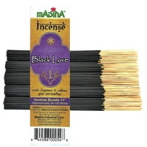 Madina Black Love Scented Fragrance Incense Stick Bundle [85 Sticks Per Pack - Brown - 11"]
