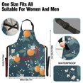 thumbnail image 3 of Yayeee Chief Kitchen Apron with Pockets for Cooking Water Resistant Unisex Adjustable Neck Strap, Blue Oranges, 3 of 7
