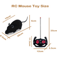 thumbnail image 6 of Remote Control Fake Rat Realistic Mouse Cat Toy Mice RC Toy Cat Mice Animal Interactive Toy Figures Cat Running Wheel Wireless Chasing Prank Joke Scary Trick Rats for Cat Funny Toy (Black), 6 of 6