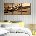 thumbnail image 3 of Large 3 Piece Canvas Wall Art Airplane Pictures Black and White Aircraft Art Painting Modern Home Decor Print for Home Living Room Dining Room Office Stretched and Framed Ready to Hang 60"Wx28"H, 3 of 5