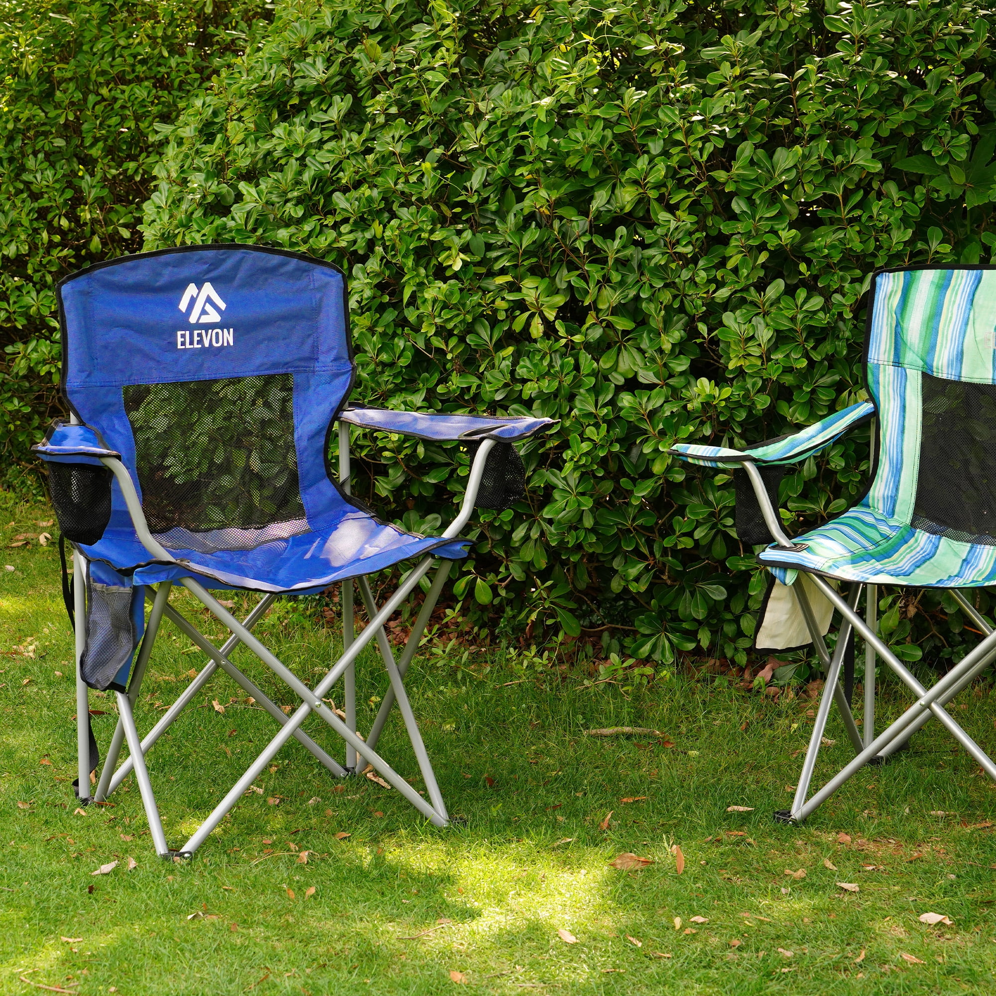 BalanceFrom Folding Camp Chair，Portable Outdoor Chair，with Cup Holder & Carrying Bag，for Camping, Beach, Fishing, and Sports Events