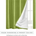 thumbnail image 3 of Grommet Blackout Curtains for Bedroom and Living Room - 2 Panel Set - Light Blocking Window Drapes, 54 X 95 inch Length, Sage, 3 of 7