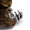 thumbnail image 5 of Sharp Dragon Claw Titanium Steel Biker Ring Men Jewelry Cool Punk Band Size 7-12, 5 of 7