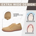 thumbnail image 4 of vibdiv Mens Wide Minimalist Barefoot Fashion Trainers Zero Drop Shoes Wide Toe Box Minimalist Non Slip Walking Lightweight and Breathable Shoes Light Brown Size 13.5, 4 of 6