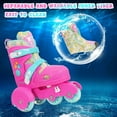 thumbnail image 5 of SubSun Roller Skates for Toddler Girls Boys 3-Point Balance with Light Up Wheels Princess Pink Small(11C-1), 5 of 7