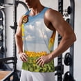 thumbnail image 5 of Fuzoiu butterfly and sunflower Men's Workout Tank Tops,Sleeveless Gym Shirt Quick Dry,Fitness Bodybuilding T-Shirt,Muscle Athletic Workout Tee-Small, 5 of 7