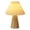 Yellow-B, variant on LSLJS Pleated Table Lamp, Modern Bedside Nightstand Lamp with Umbellate Flaxen Fabric Shade and Wooden Base Infinitely Dimmable Adjustable LED Night Lights for Bedroom Living Room Office Bulb Included